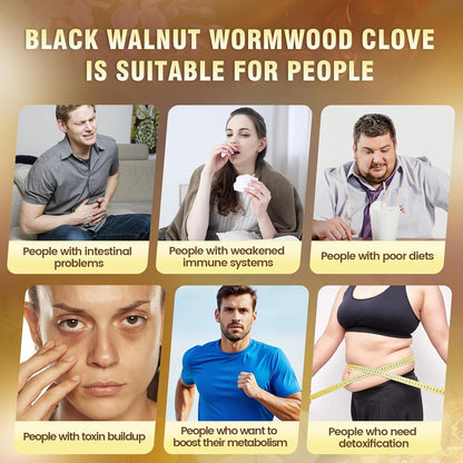 18-in-1 Black Walnut Wormwood Cleanse for Humans, 80 Day Supply, Serving, Rapid Gut Cleanse & Digestive Health with Clove, Garlic, Turmeric, Pumpkin Seed, Oregano, Berberine & More 240 Softgels
