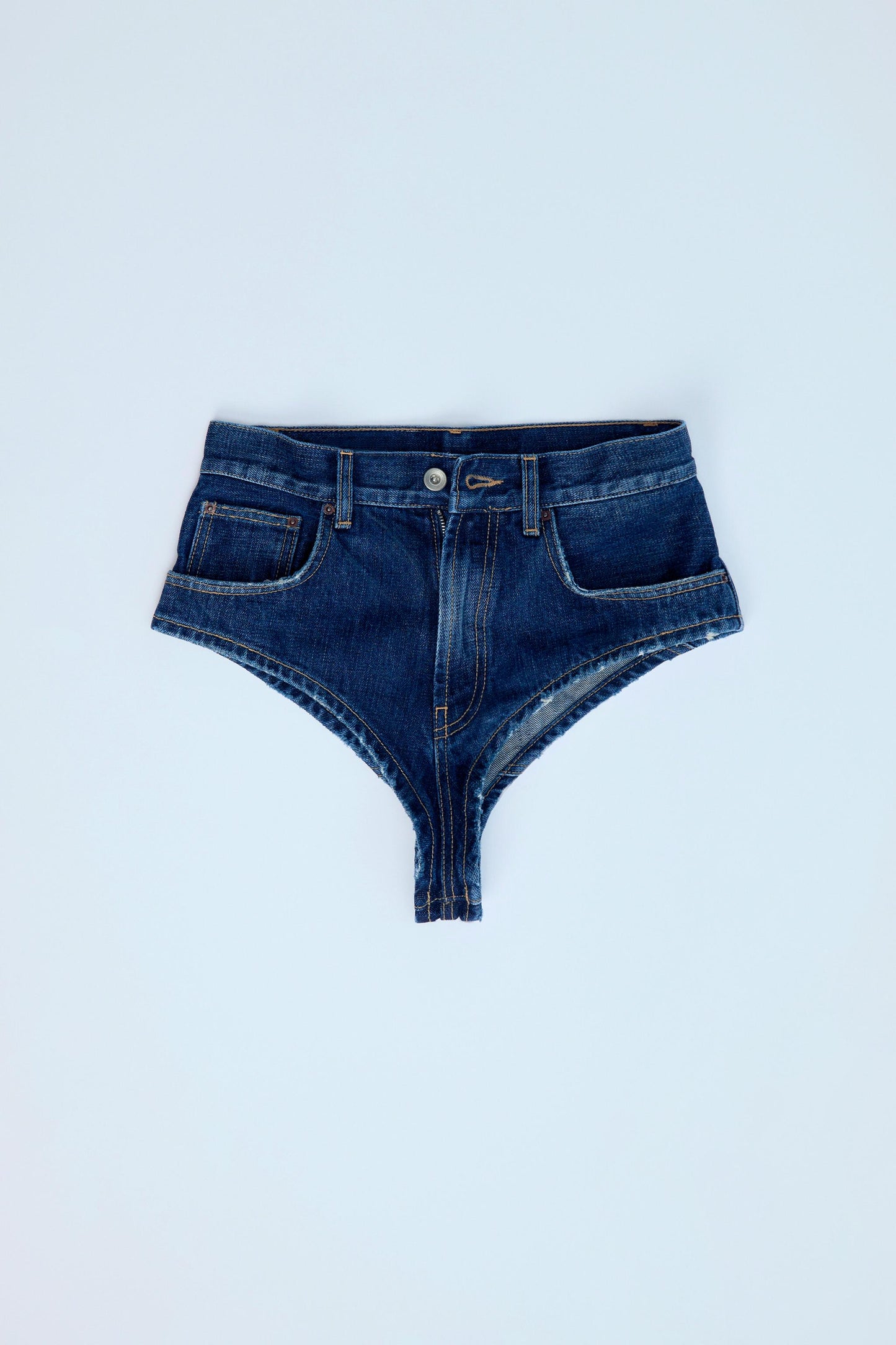 TRF HIGH-RISE MINI DENIM SHORTS