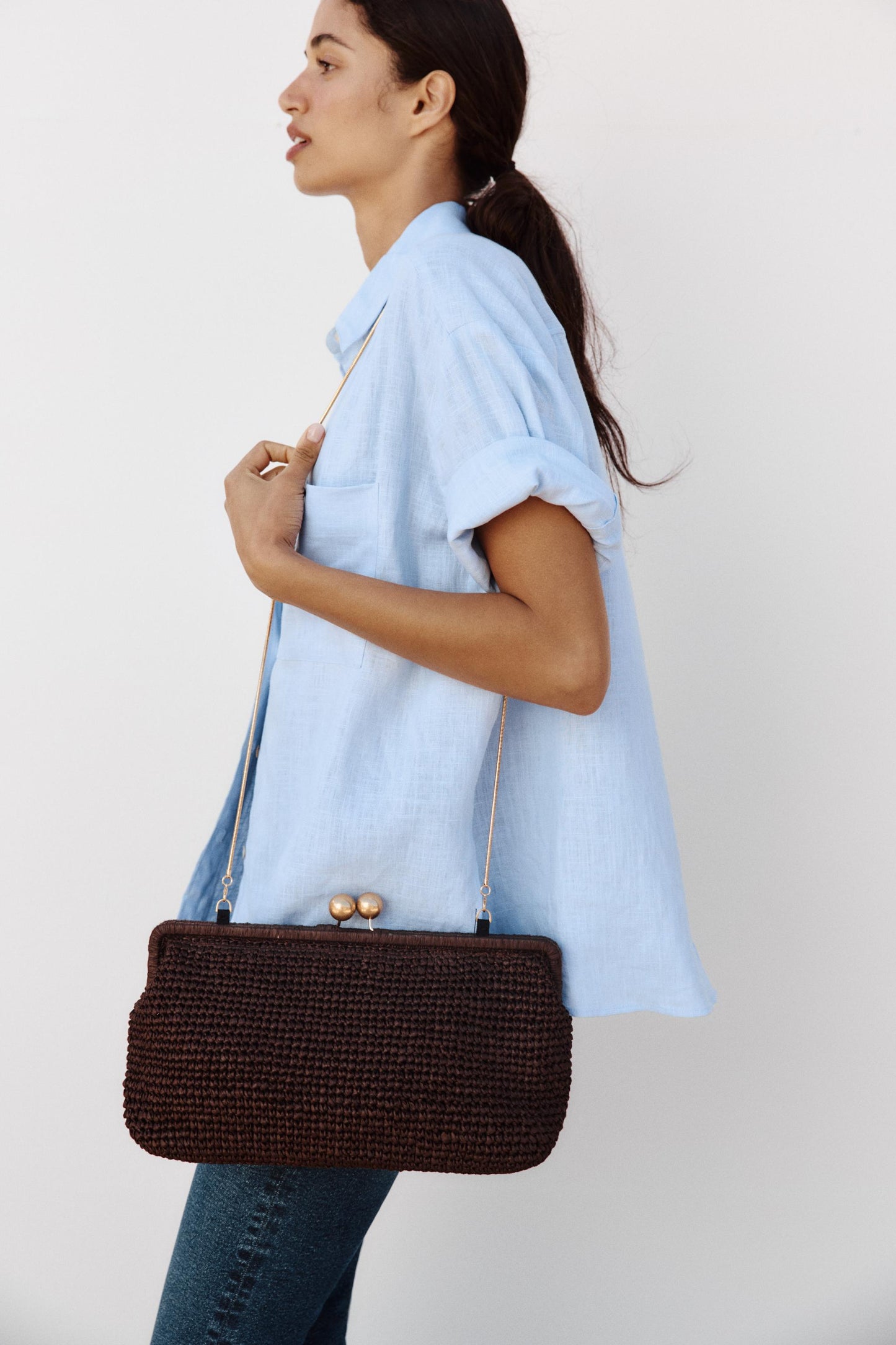 WOVEN CLUTCH BAG