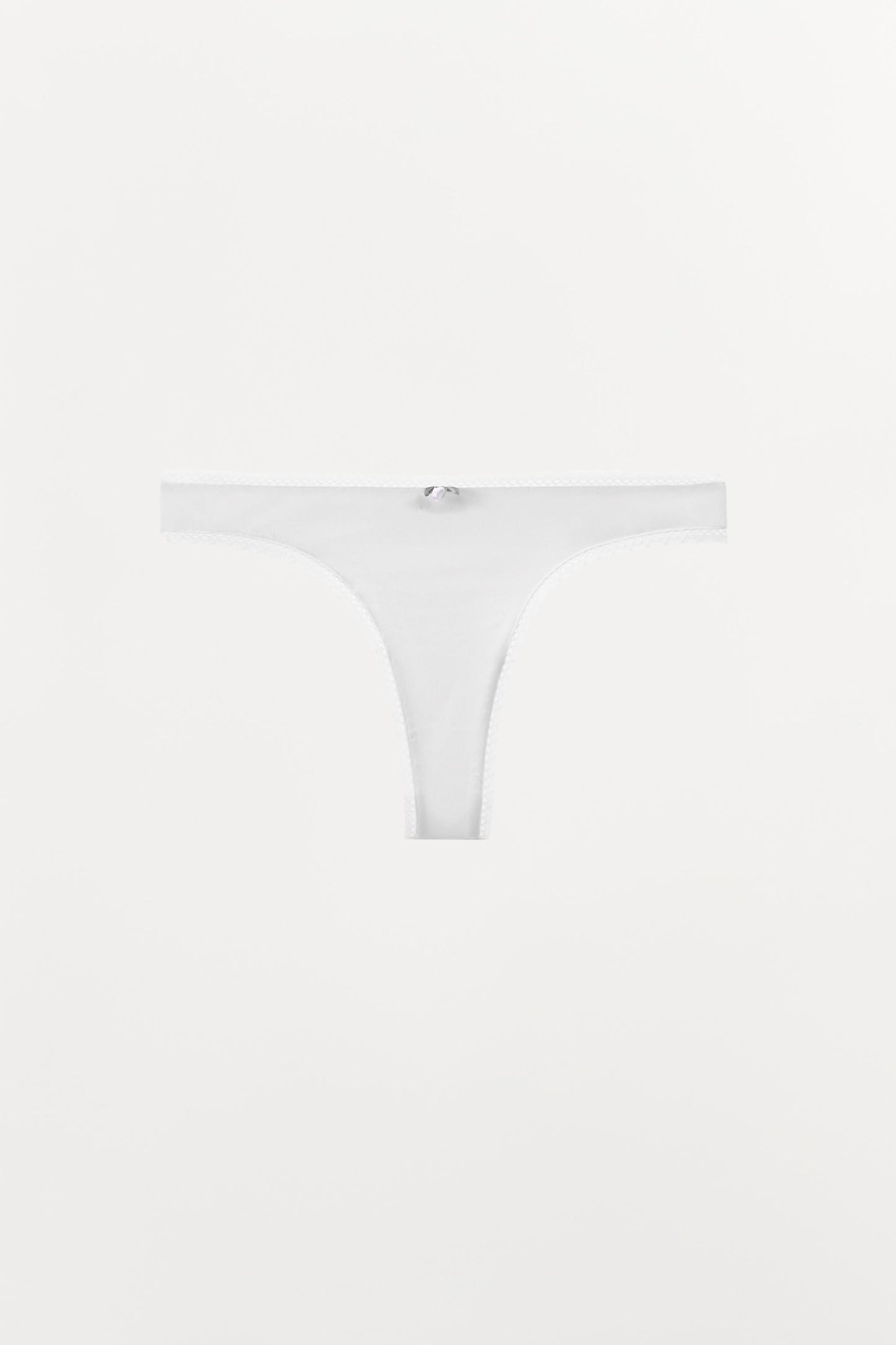 POINTELLE FLORAL THONG