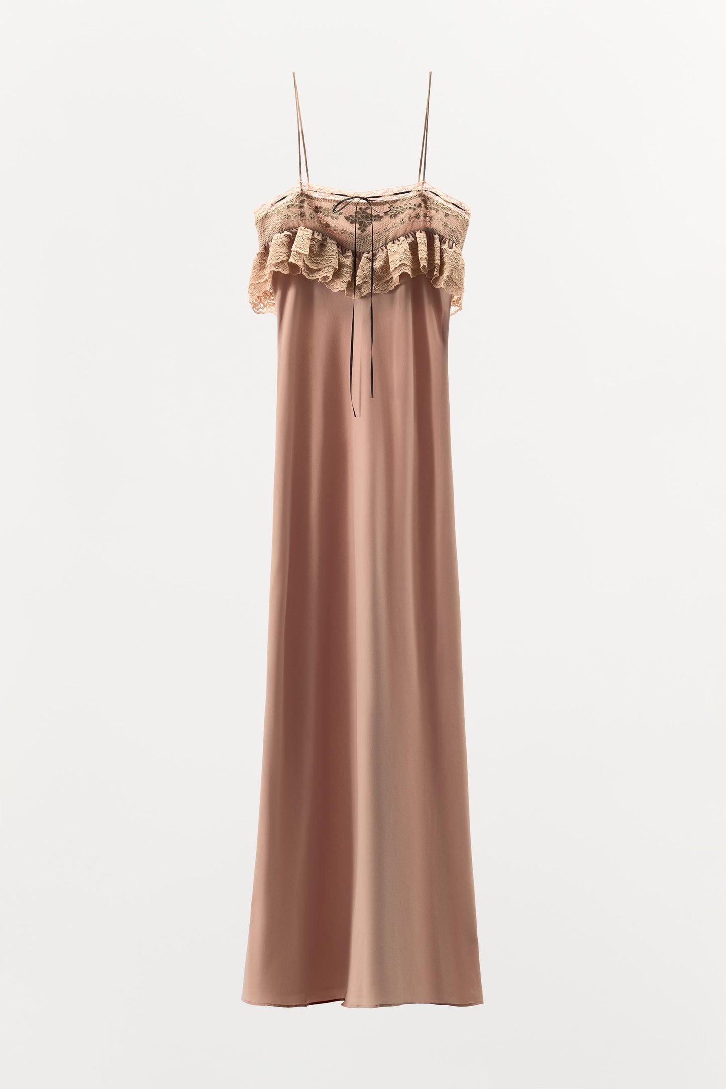 EMBROIDERED DRESS WITH CONTRAST BOW