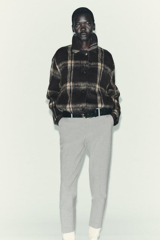 BELTED SLIM PANTS