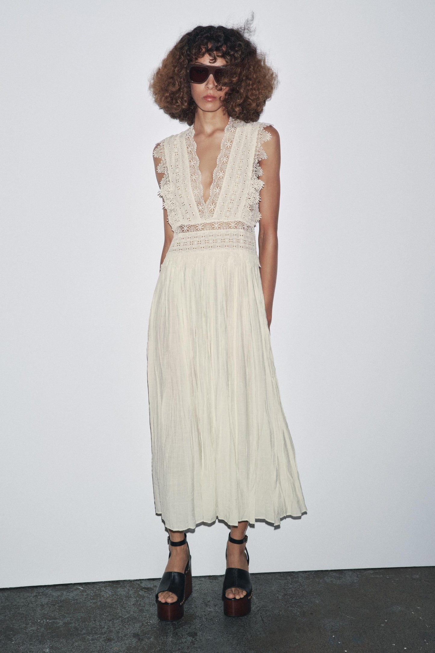 ZW COLLECTION LACE STRAP DRESS