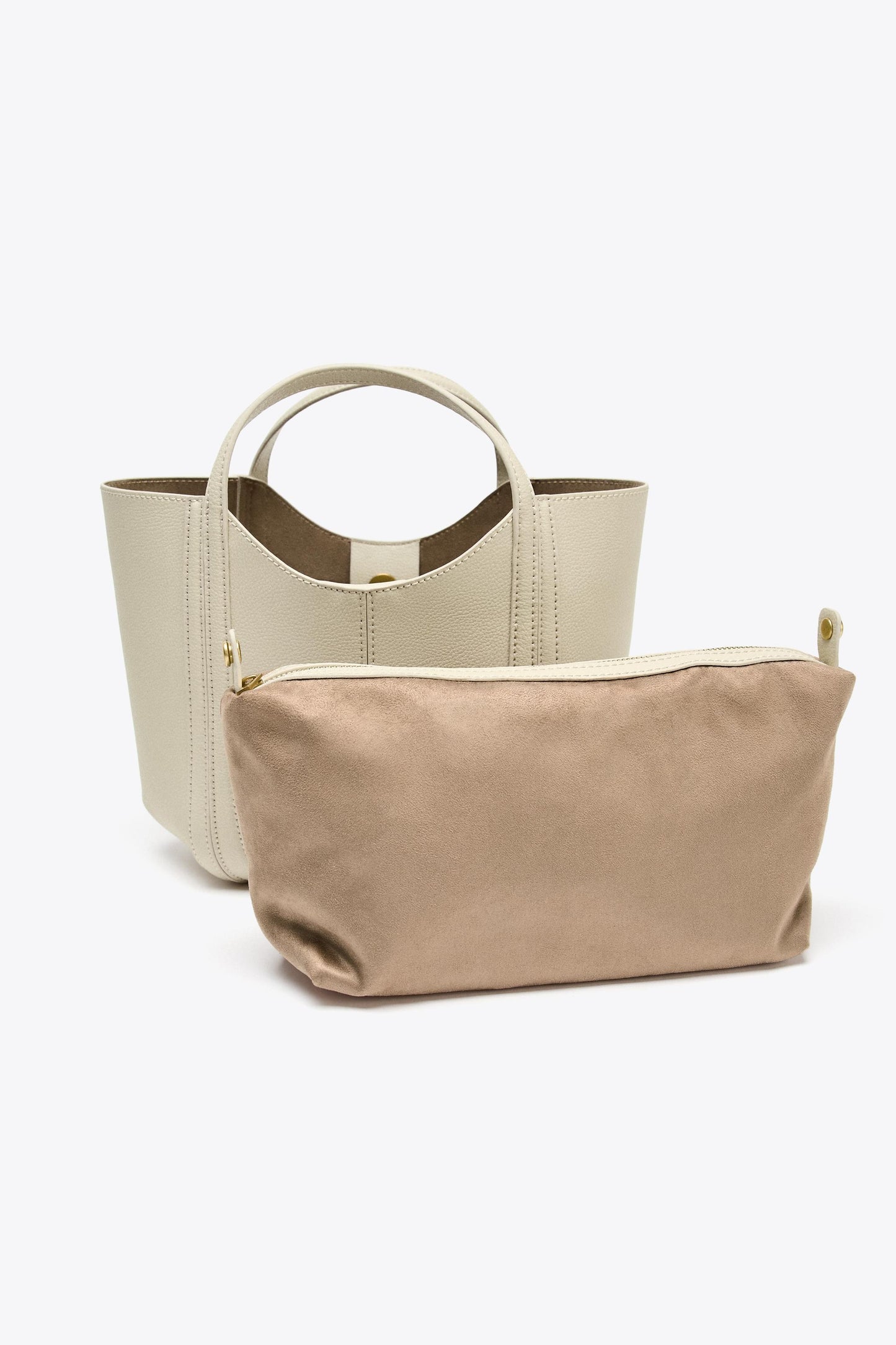 TOPSTITCHED MINI CITY BAG