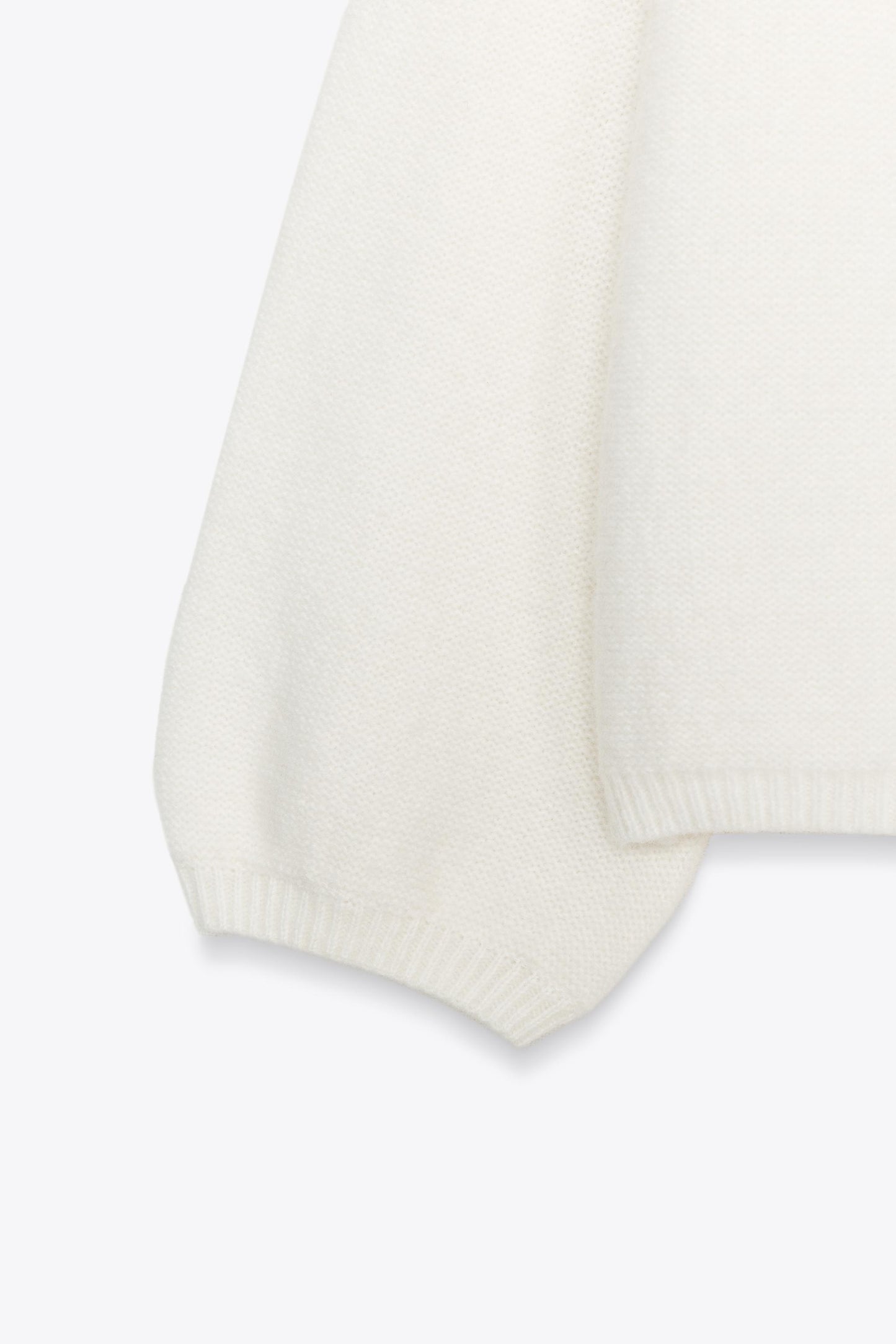 WOOL BLEND BALLOON SLEEVE SWEATER