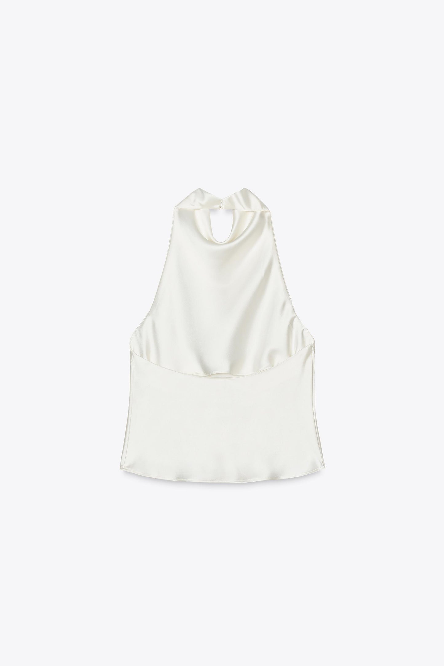 SATIN EFFECT HALTER TOP