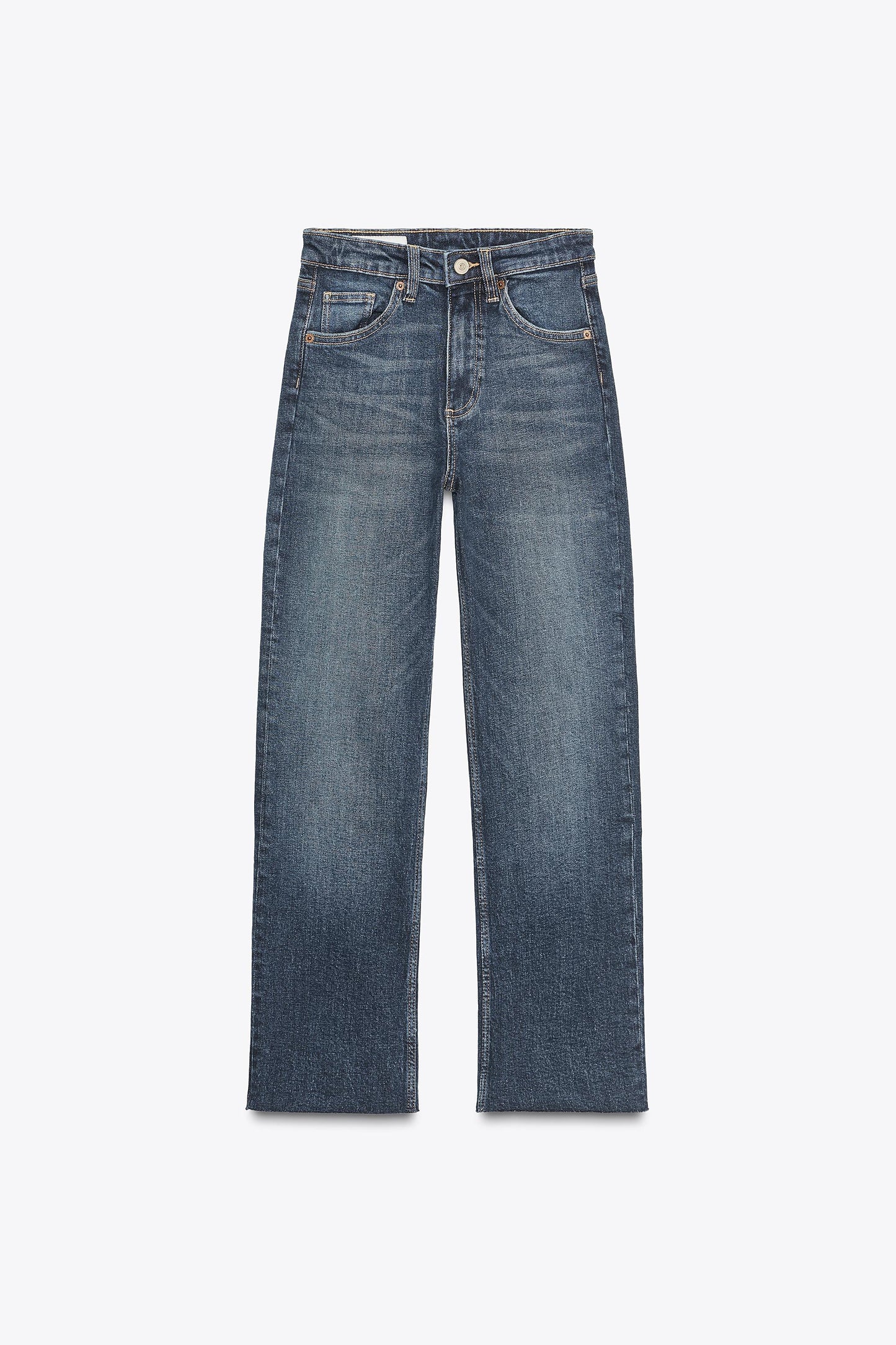 TRF HIGH-WAISTED CROPPED FLARE JEANS