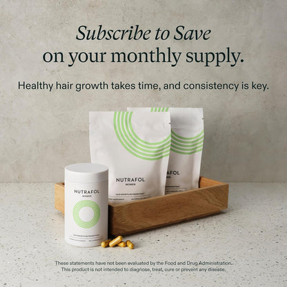 Nutrafol Women's Hair Growth Supplements, Clinically Proven for Visibly Thicker and Stronger Hair