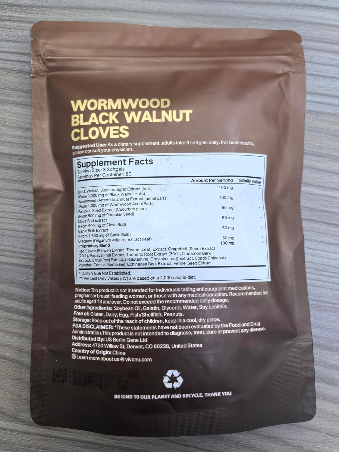 18-in-1 Black Walnut Wormwood Cleanse for Humans, 80 Day Supply, Serving, Rapid Gut Cleanse & Digestive Health with Clove, Garlic, Turmeric, Pumpkin Seed, Oregano, Berberine & More 240 Softgels