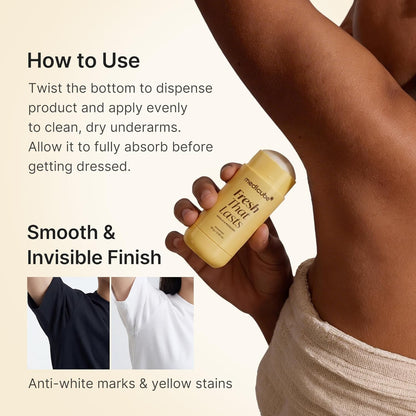 [NEW] [medicube] Deodorant Vanilla & Pistachio Fresh That Lasts | 24 Hour Odor Control, No Aluminum, Baking Soda, Parabens, Phthalates, Ethanol | Brightening & Smoothing for Dark Underarms with Kojic Acid & Turmeric | Korean Skincare, K-Beauty