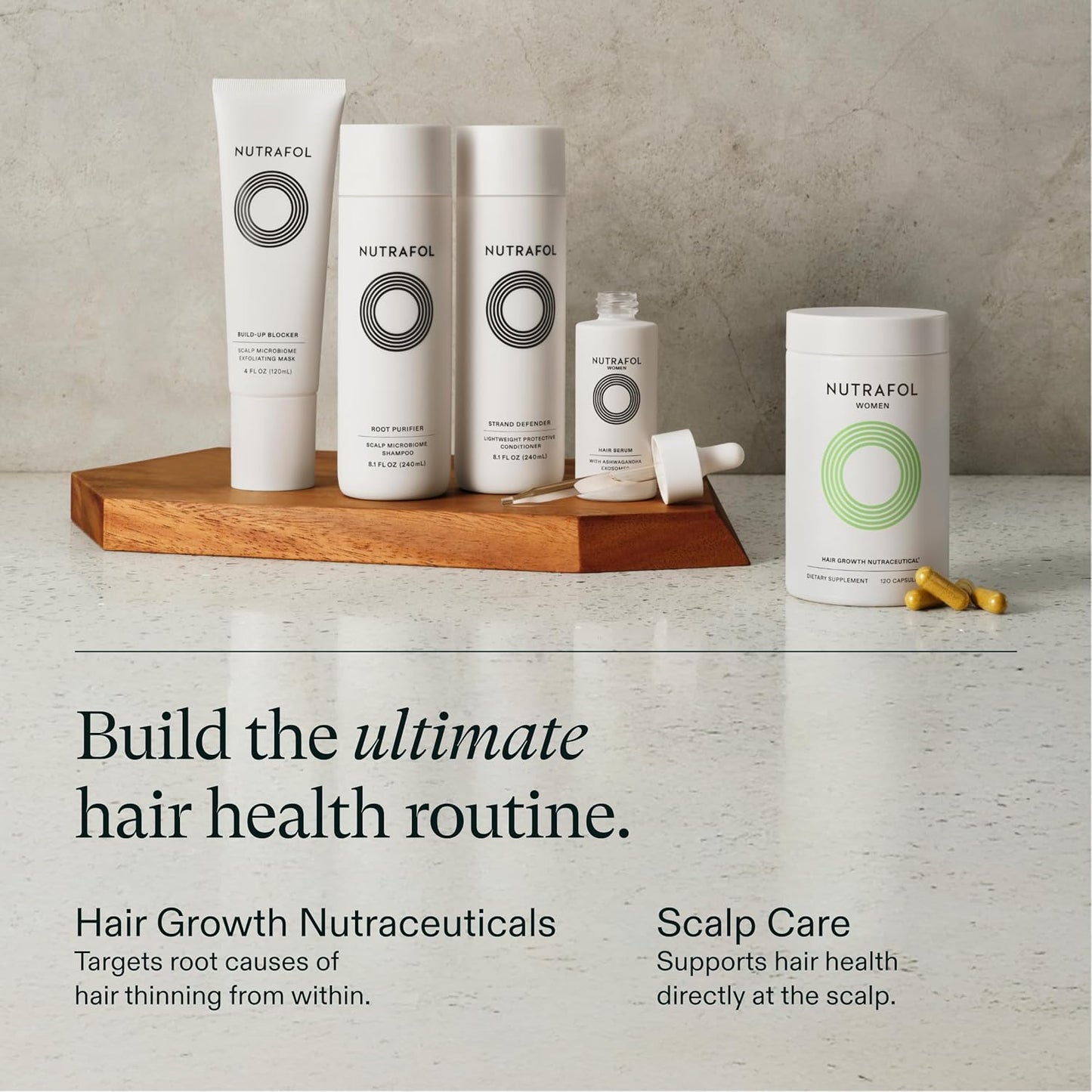 Nutrafol Women's Hair Growth Supplements, Clinically Proven for Visibly Thicker and Stronger Hair
