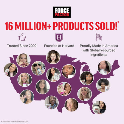 Force Factor - Hair Growth Accelerator Soft Chews, Hair Growth Vitamins for Women and Men 60pc