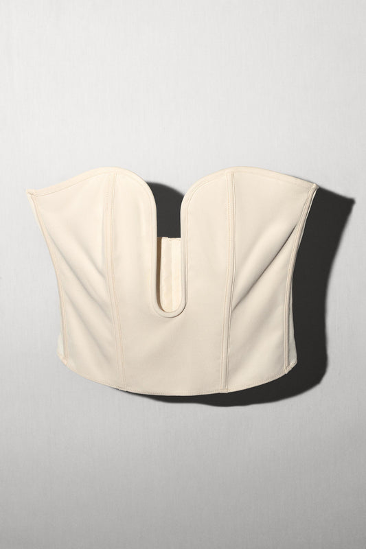 VISCOSE CORSET WITH METAL PIECE