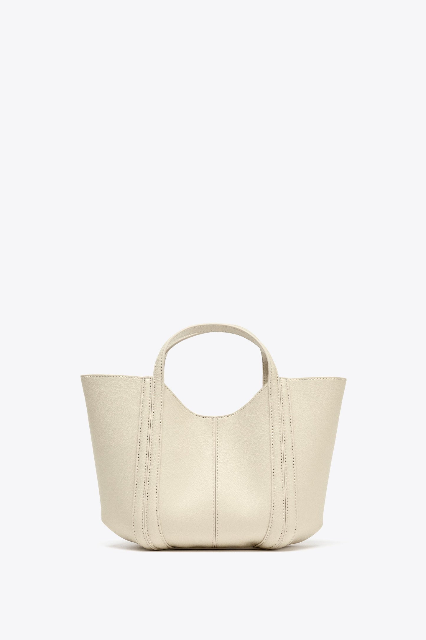 TOPSTITCHED MINI CITY BAG
