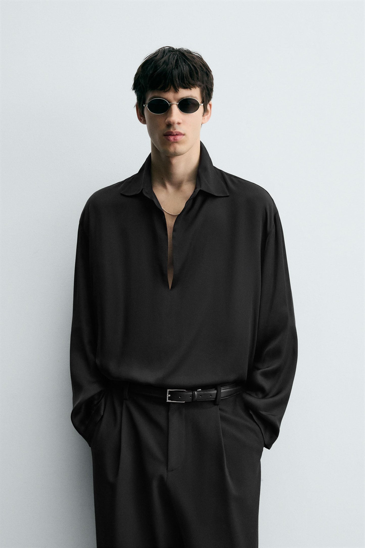 SATIN POLO SHIRT