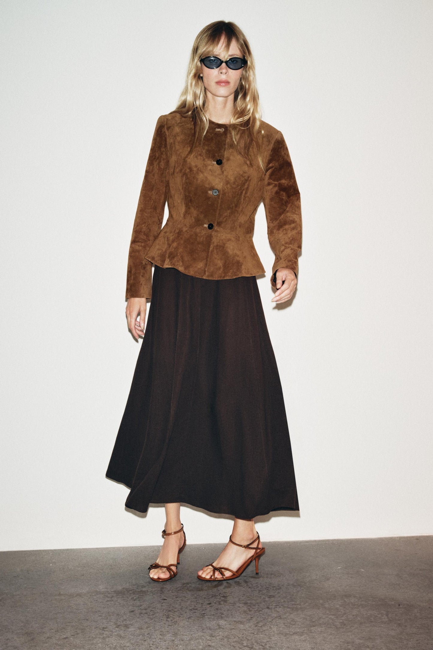 LINEN MIDI SKIRT
