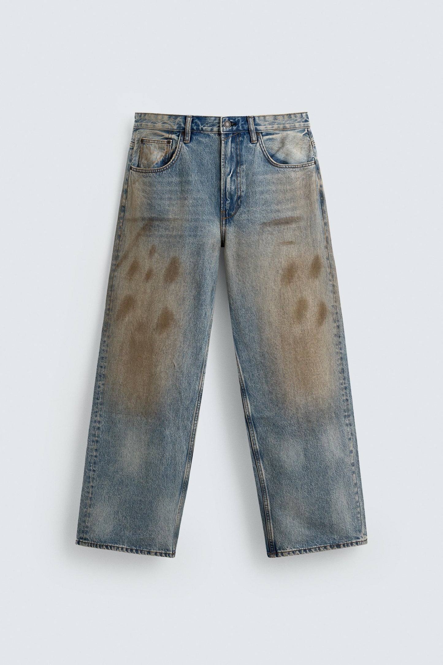 VINTAGE EFFECT BAGGY FIT JEANS