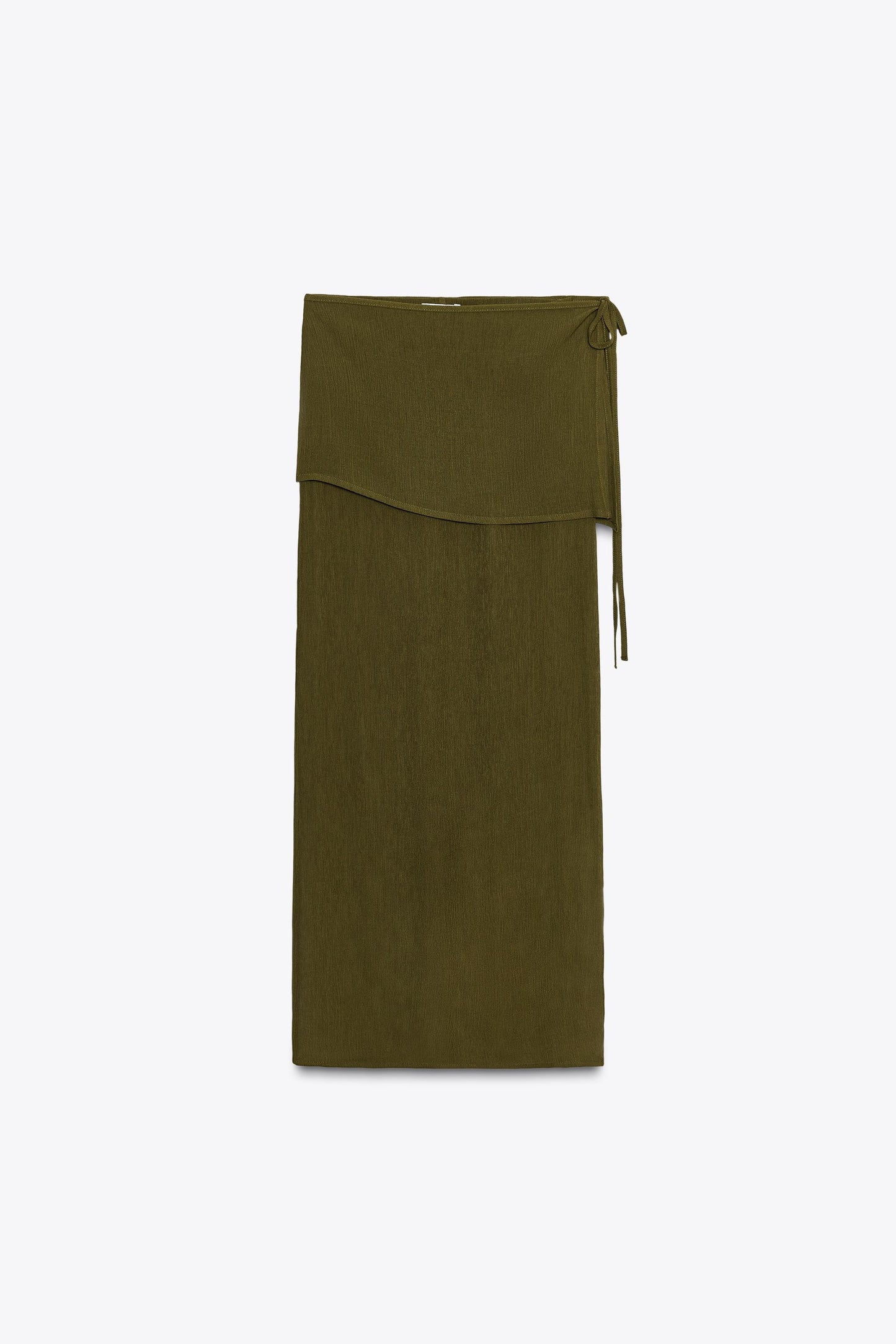 SEMI-SHEER TEXTURED WRAP SKIRT