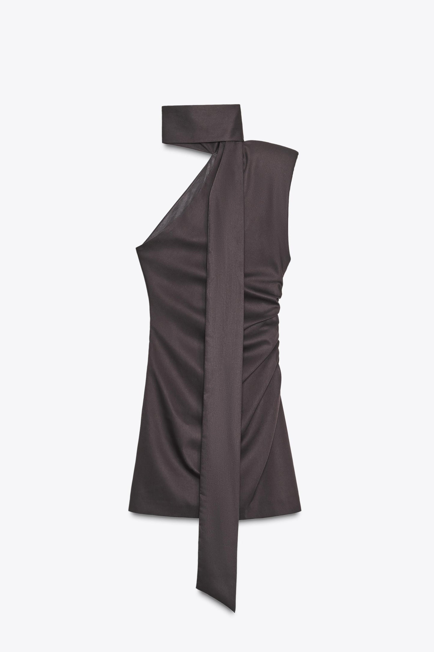 ASYMMETRIC SCARF MINI DRESS