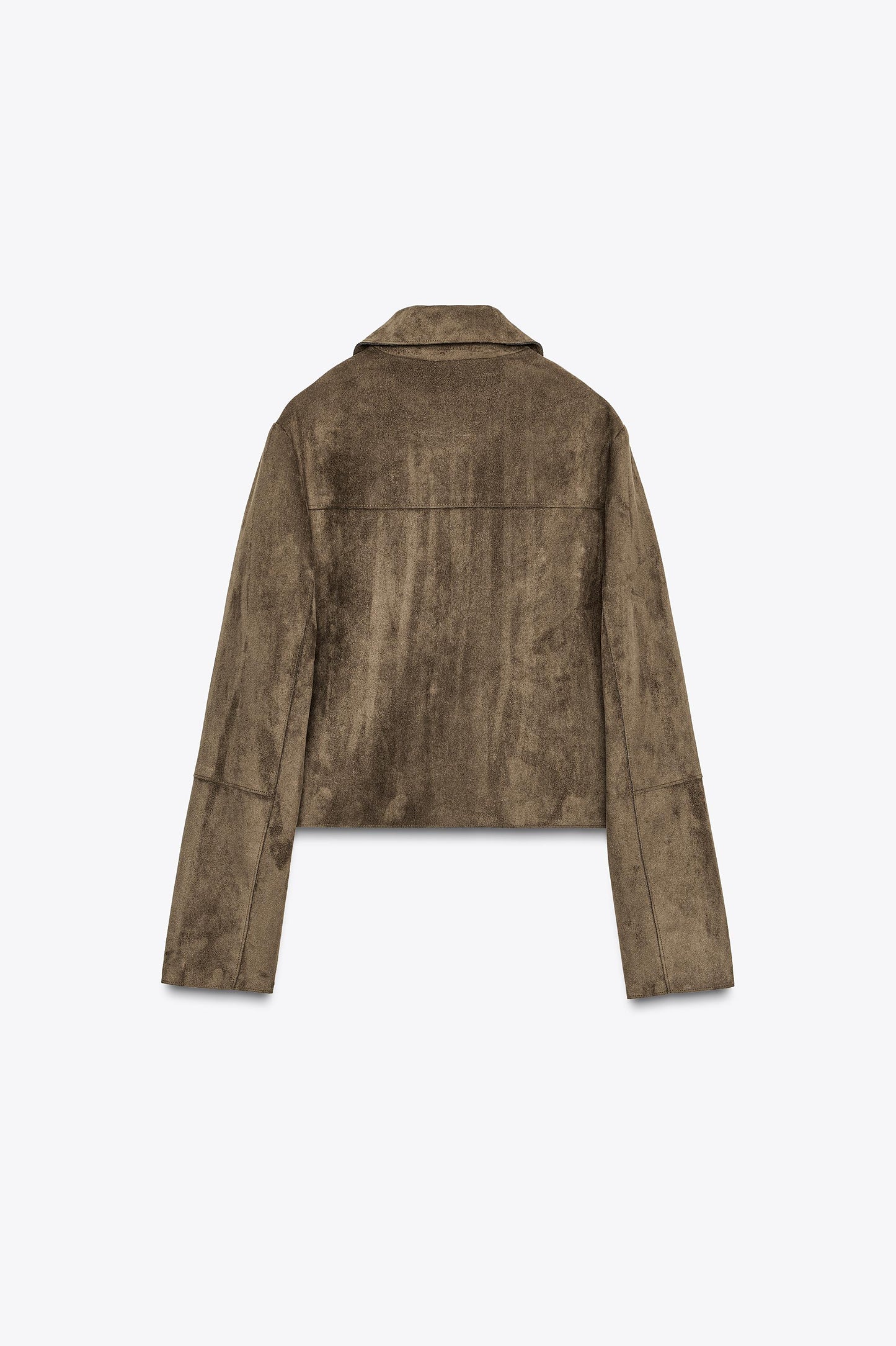 FAUX SUEDE CROPPED JACKET