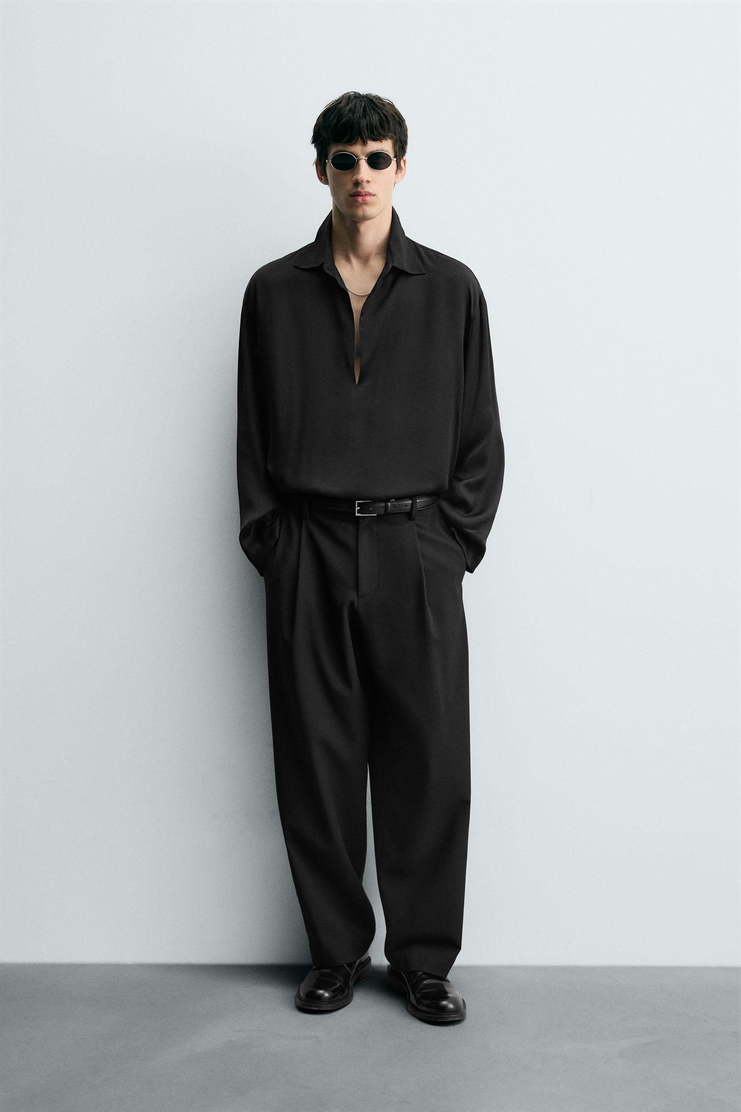 SATIN POLO SHIRT