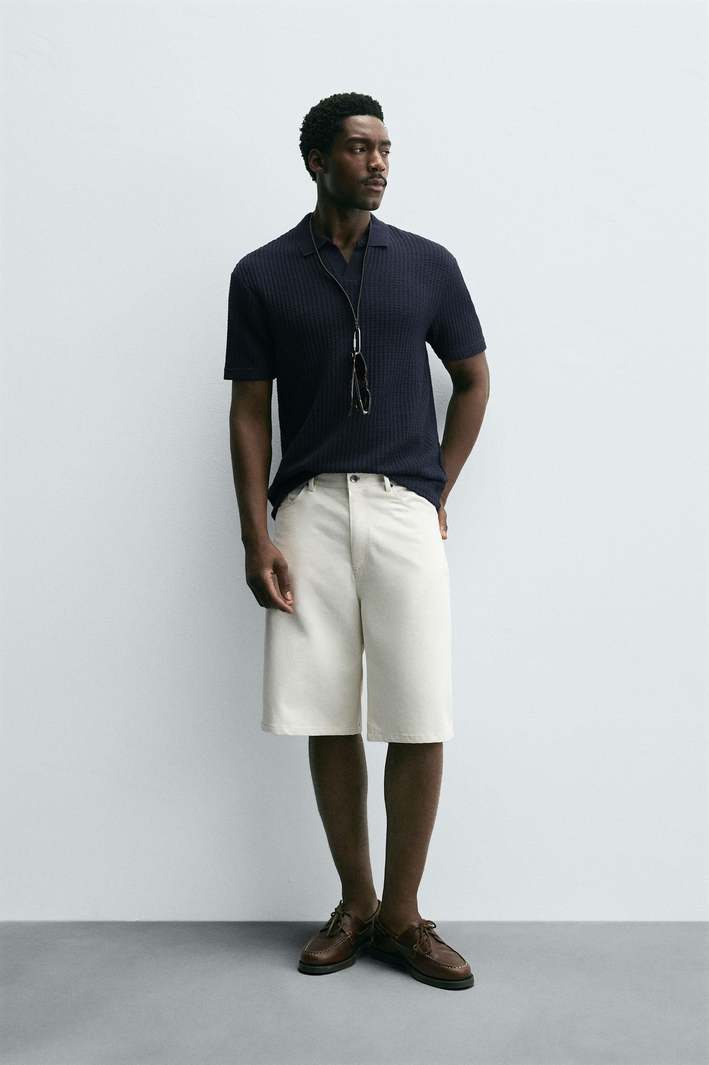 TEXTURED POLO SHIRT