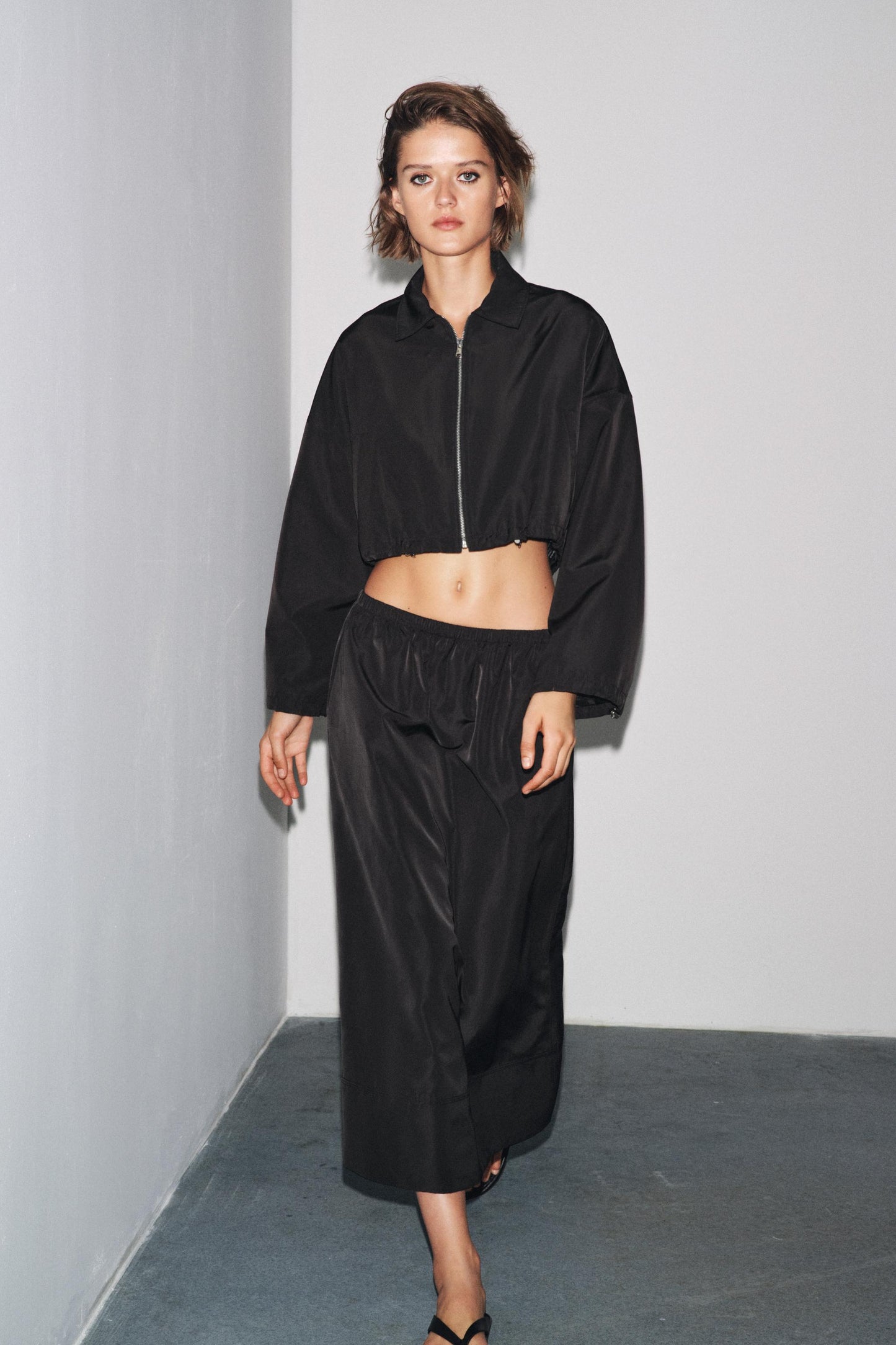 MIDI SKIRT WITH TECHNICAL EFFECT ZW COLLECTION