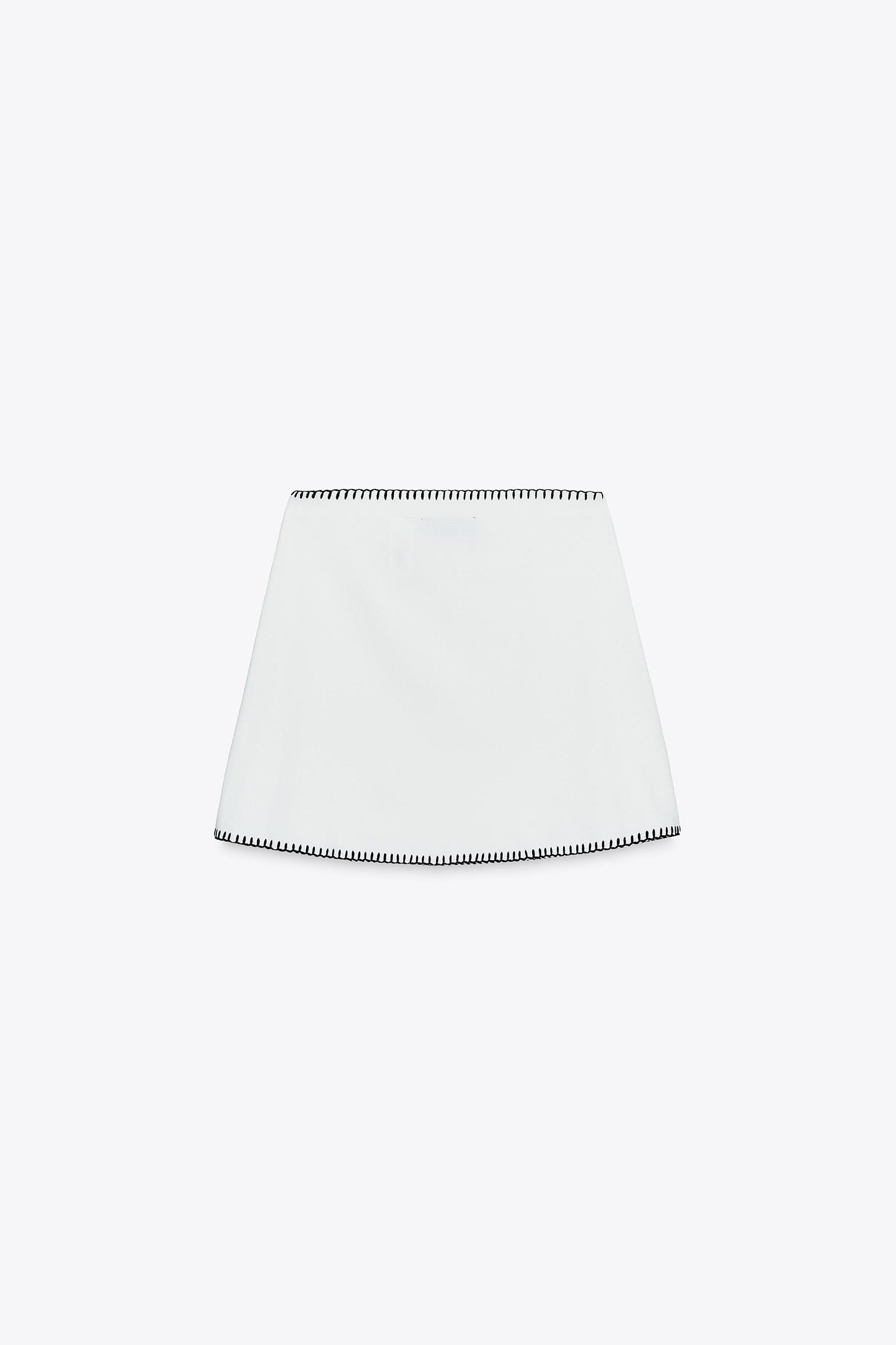 CONTRAST EMBROIDERY KNIT SKIRT
