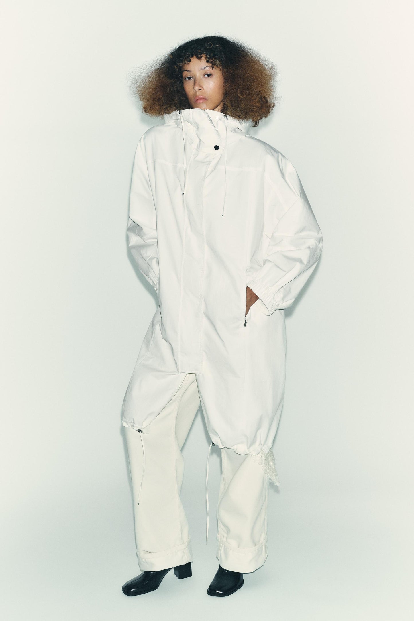 OVERSIZED MULTI-POSITION HOODIE PARKA ZW COLLECTION