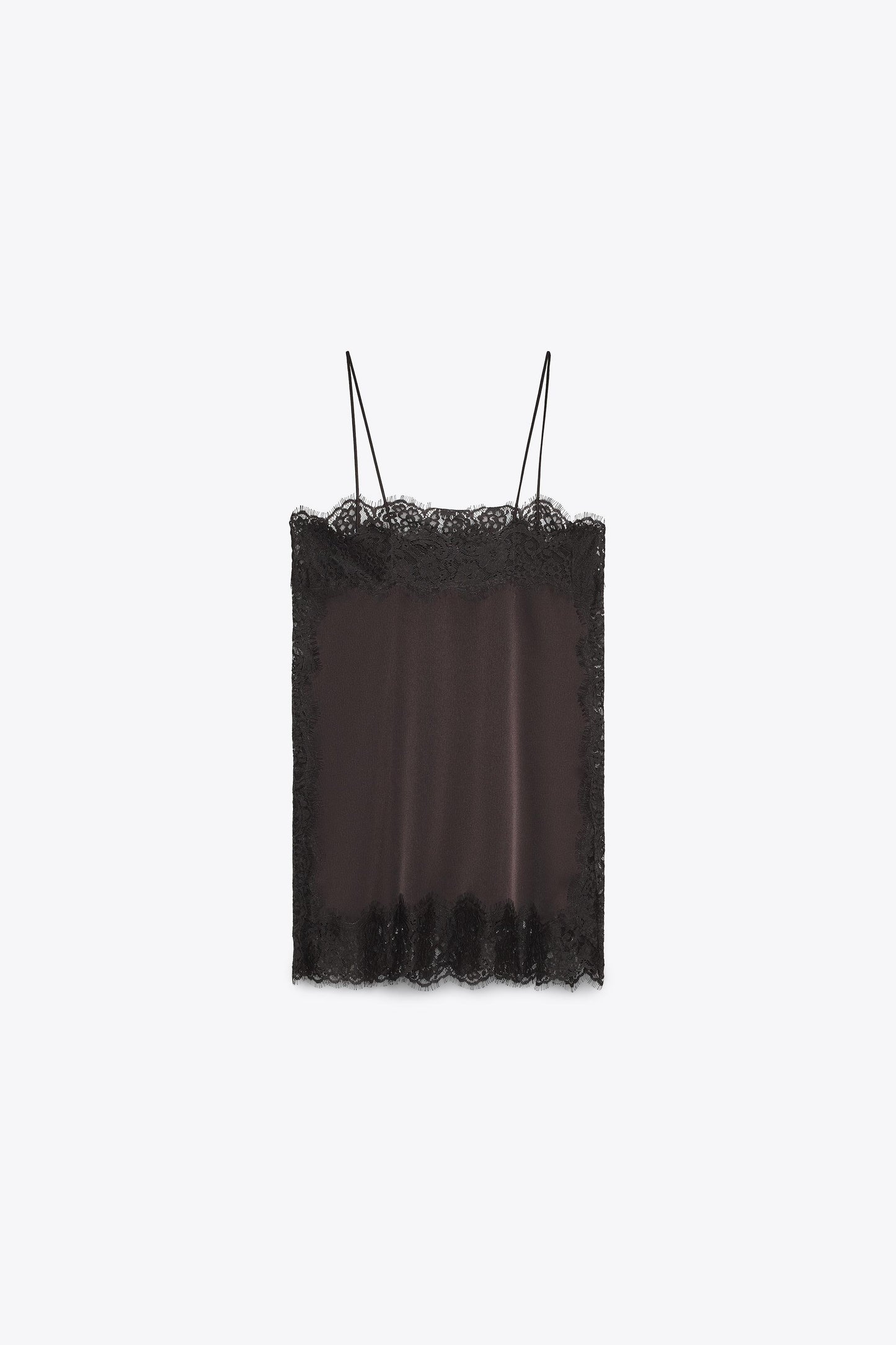 SATIN EFFECT LACE TOP ZW COLLECTION