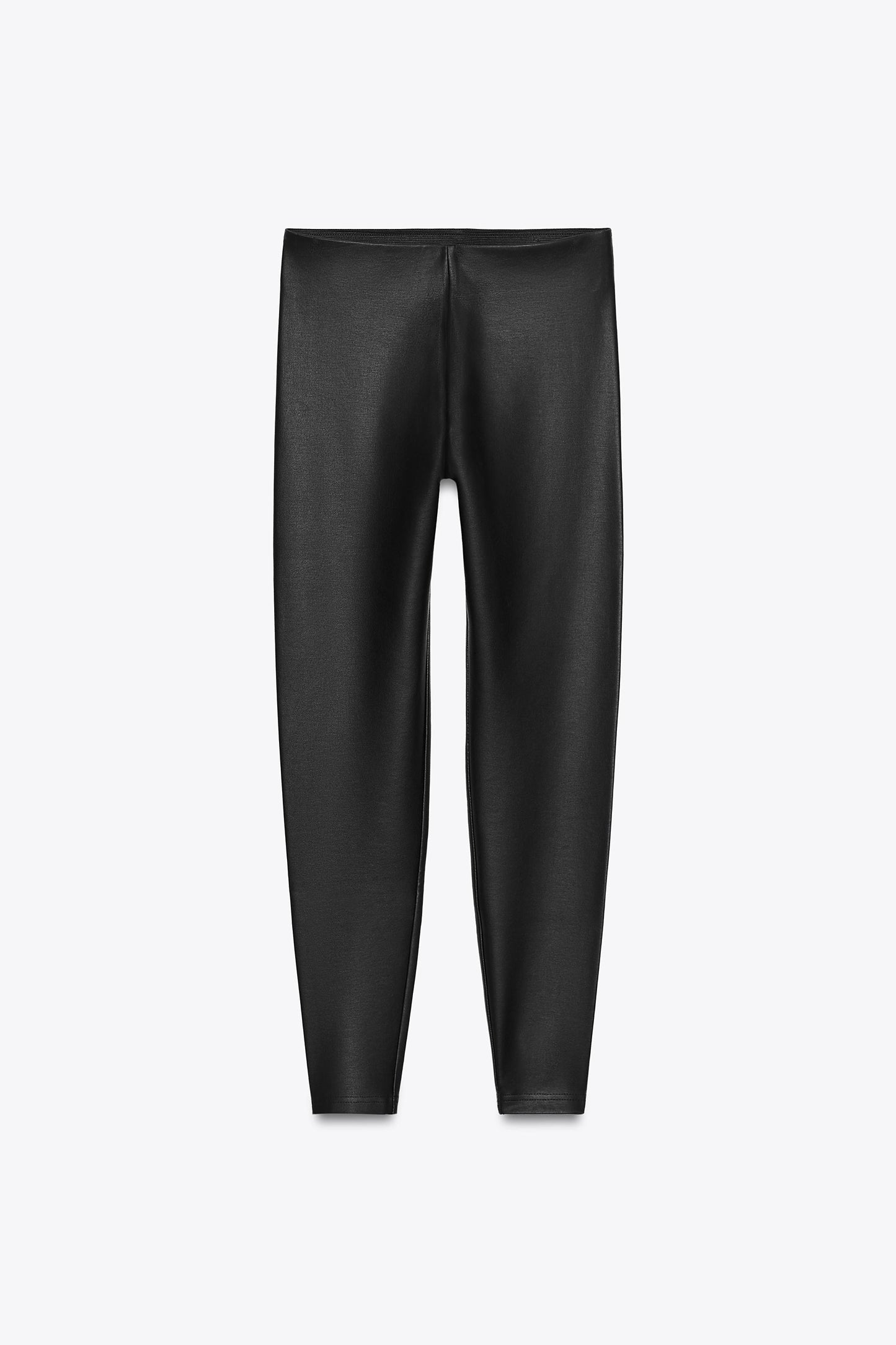 MID-RISE FAUX LEATHER EFFECT LEGGINGS