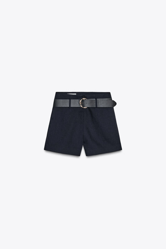 BELTED SHORTS