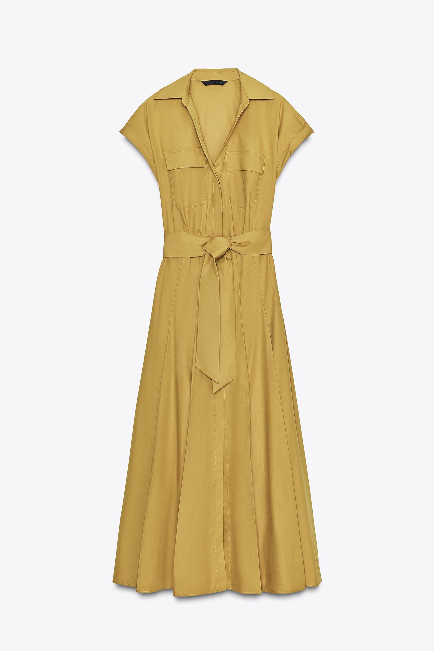 POPLIN MIDI DRESS