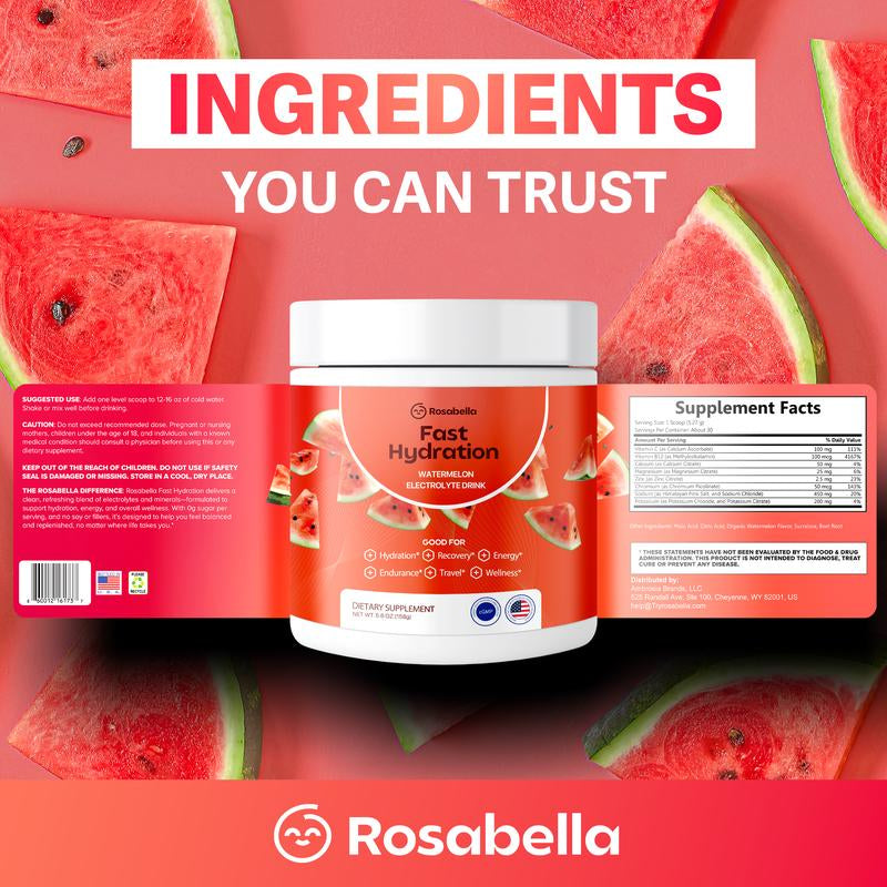 Electrolytes For Fast Hydration, Fast Recovery, Electrolyte Imbalance - Watermelon, Lemon Lime, Orange
