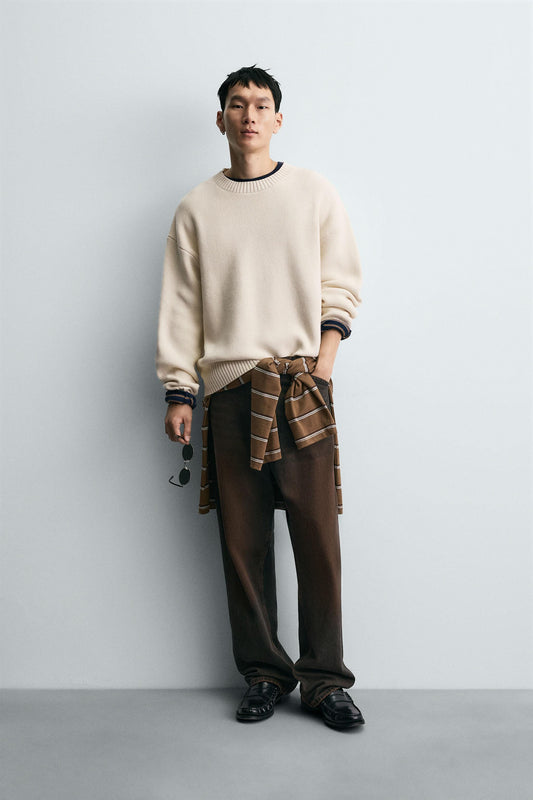 COTTON TEXTURE SWEATER