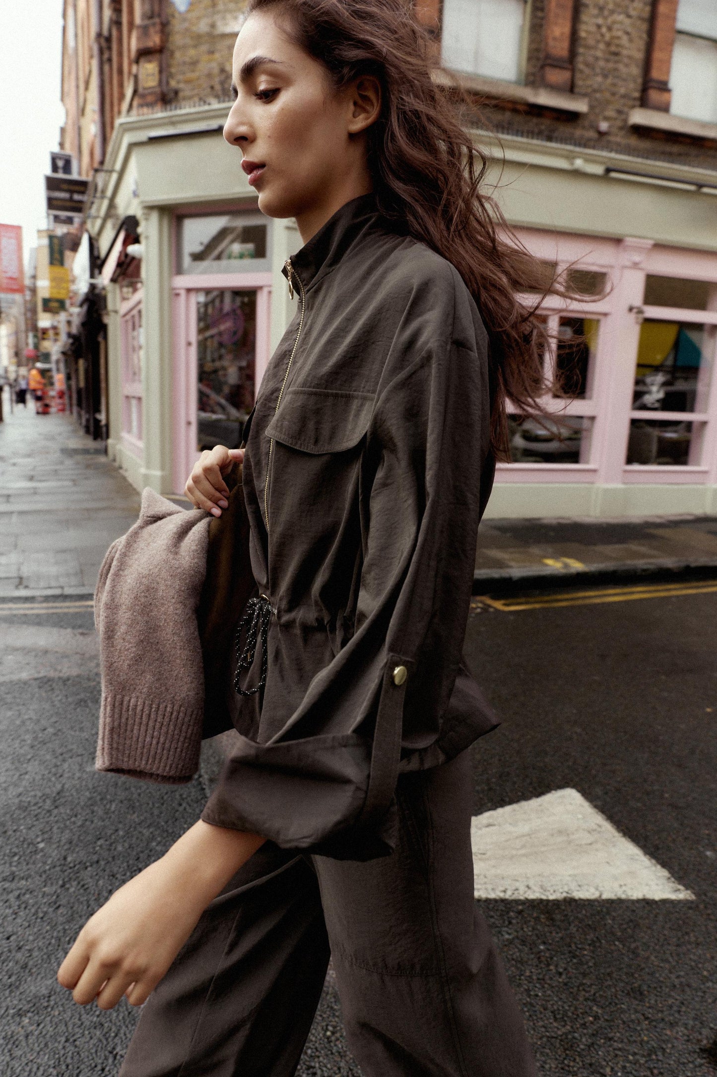 SAFARI JACKET WITH DRAWSTRING
