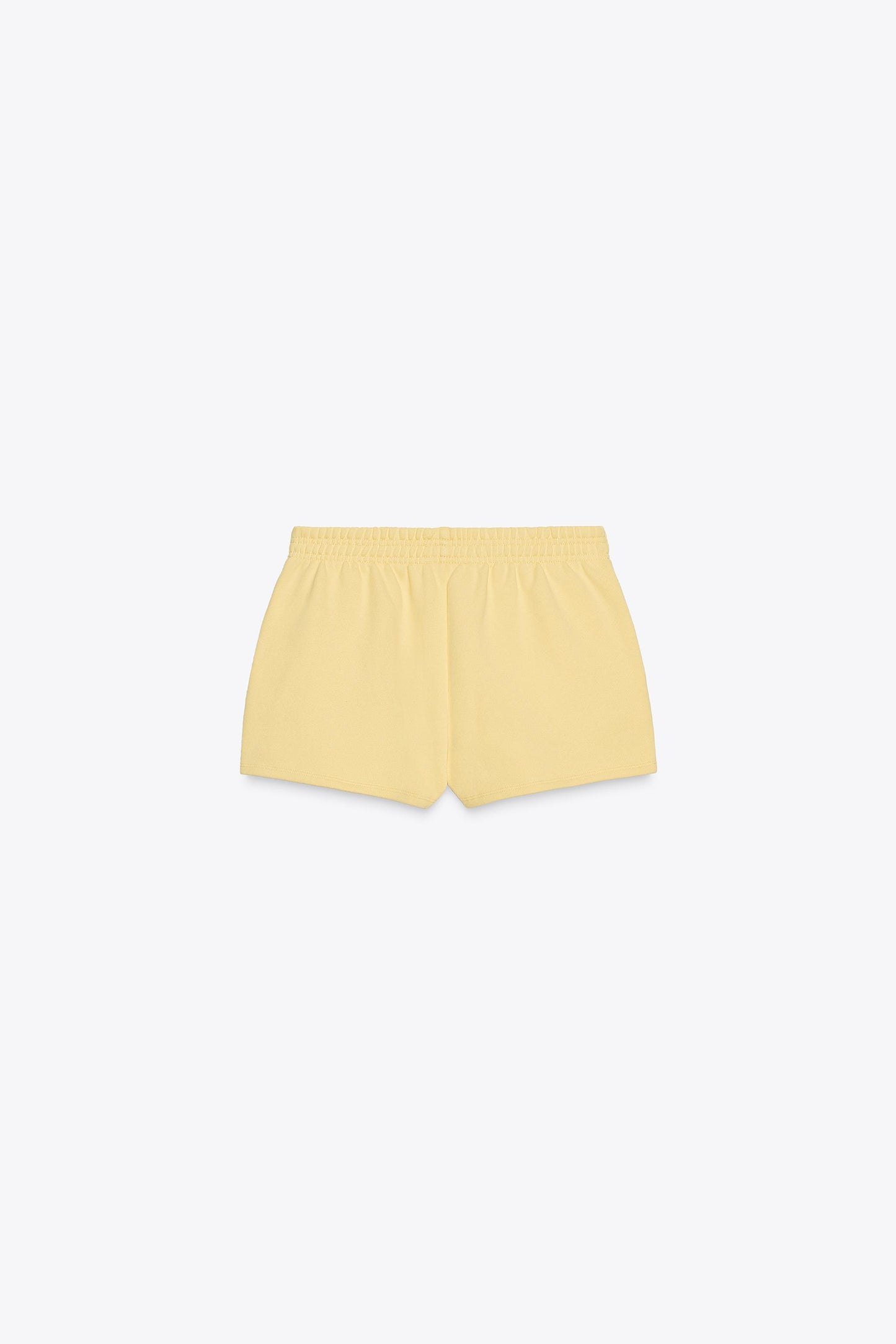 EMBROIDERED TEXT FLEECE SHORTS