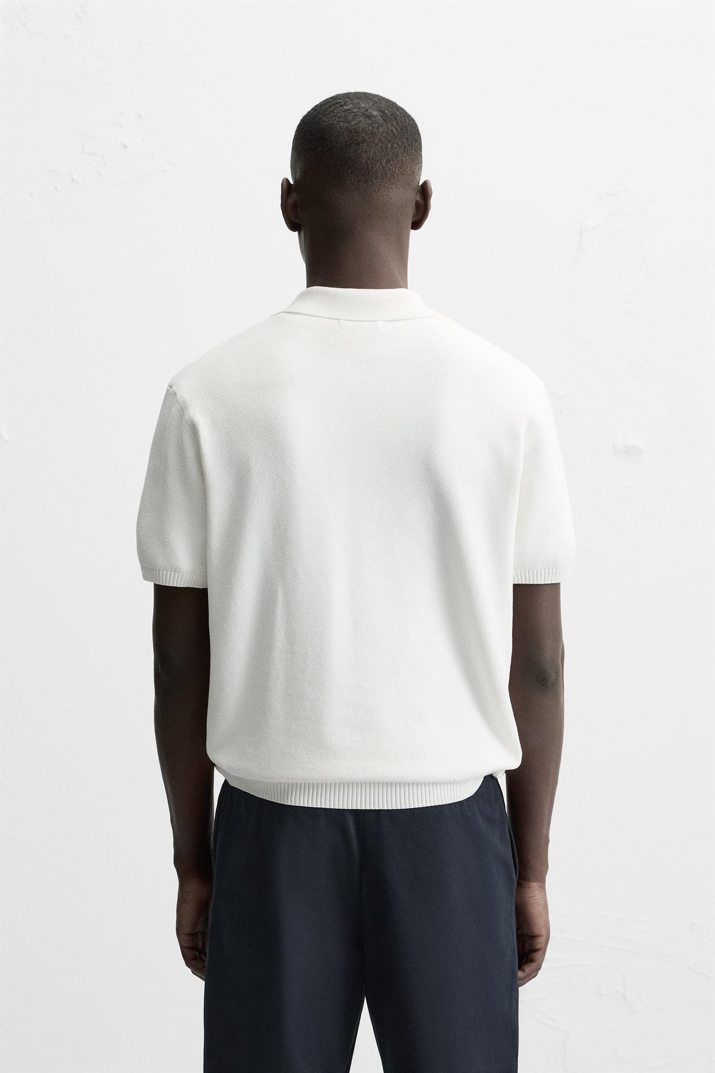 TEXTURED KNIT POLO