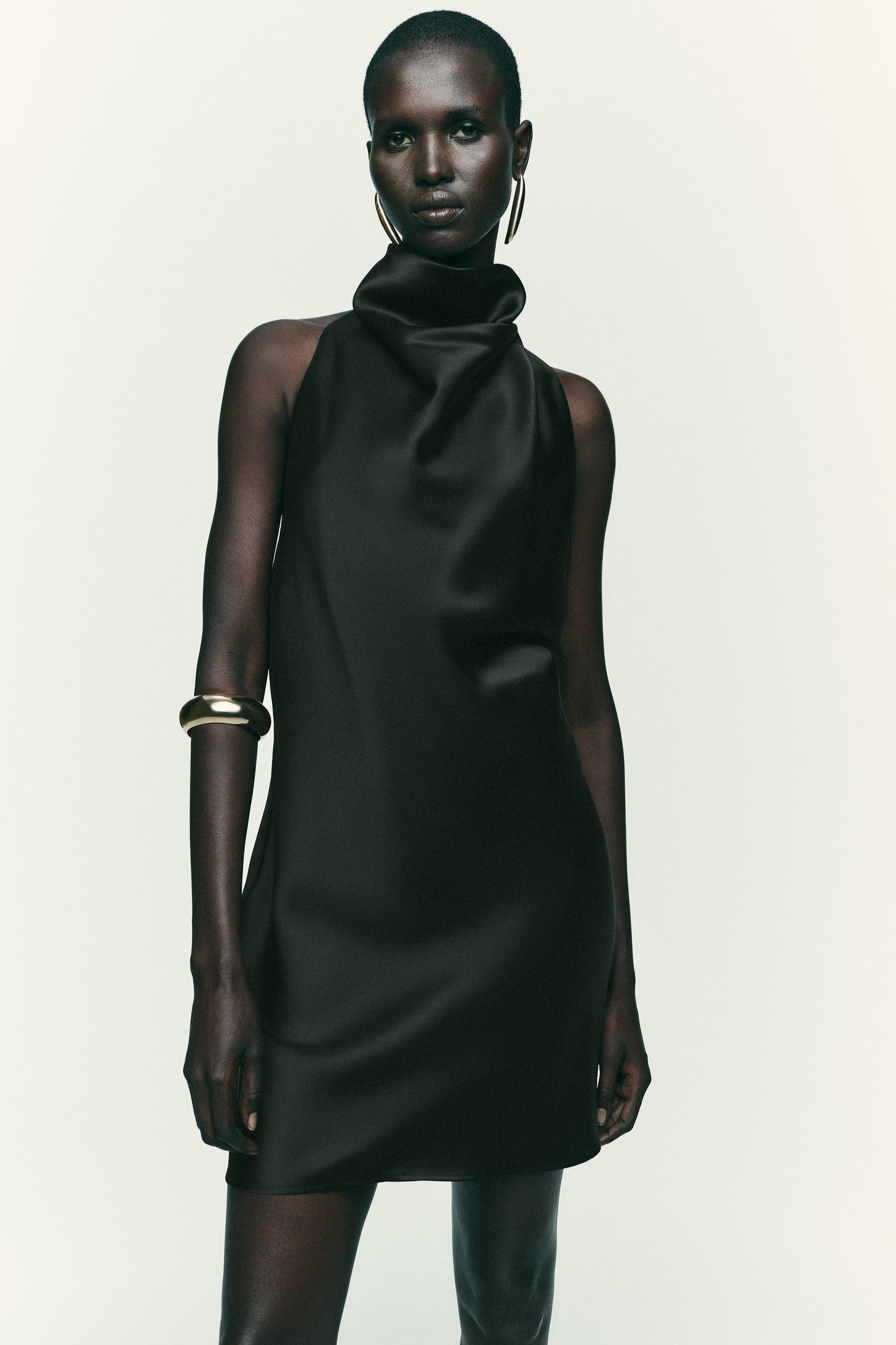 SATIN EFFECT MINI DRESS