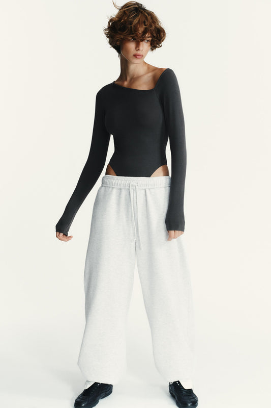 ASYMMETRIC LONG SLEEVE BODYSUIT