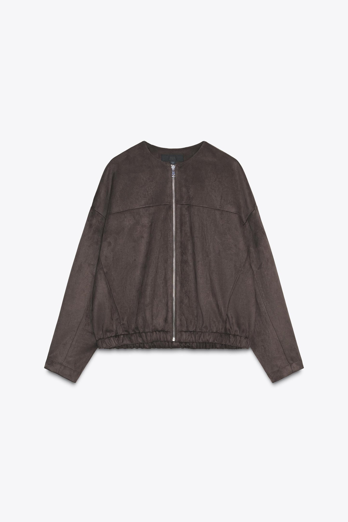 FAUX SUEDE BOMBER JACKET