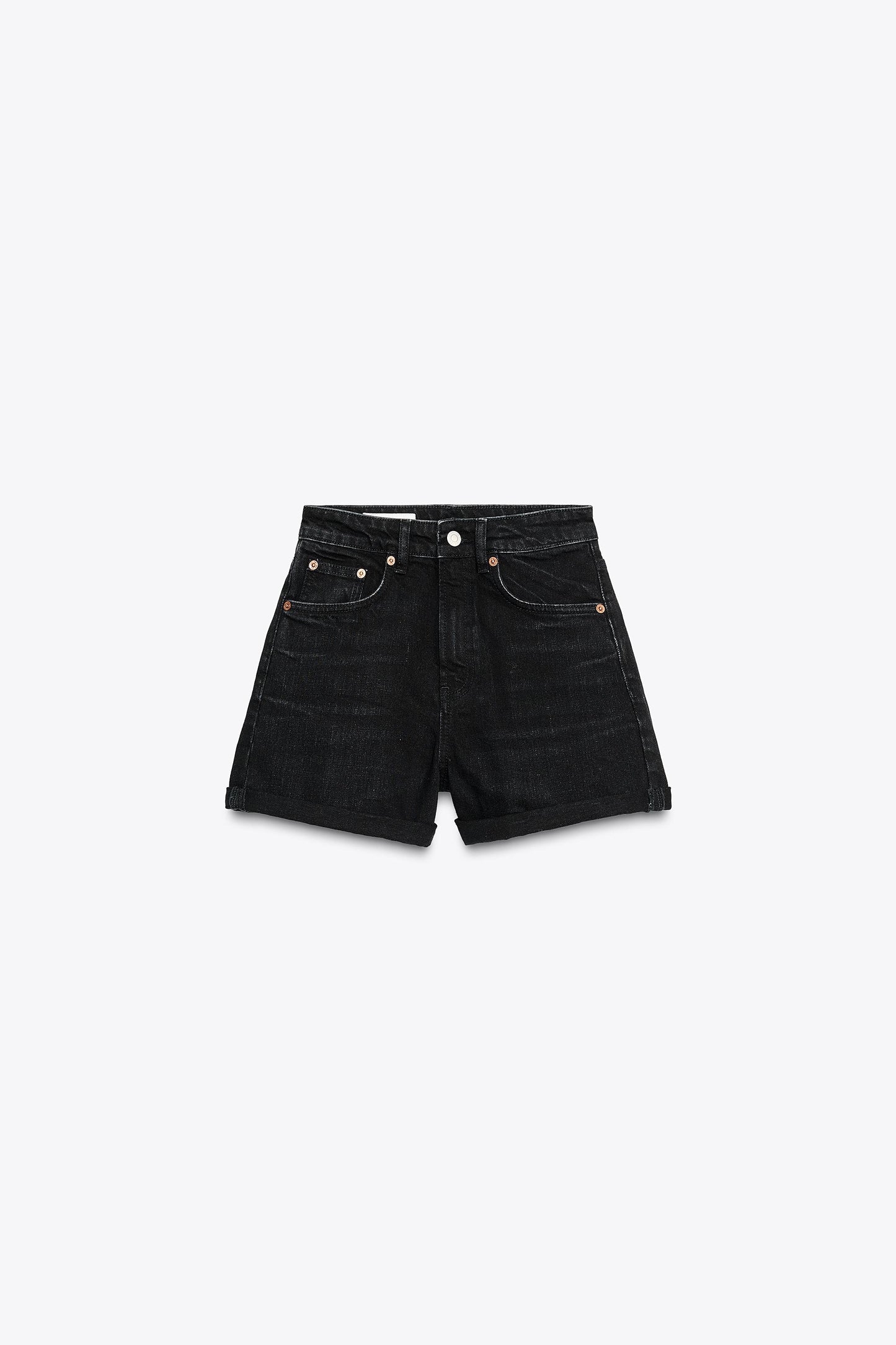 HIGH-WAISTED MOM FIT SHORTS