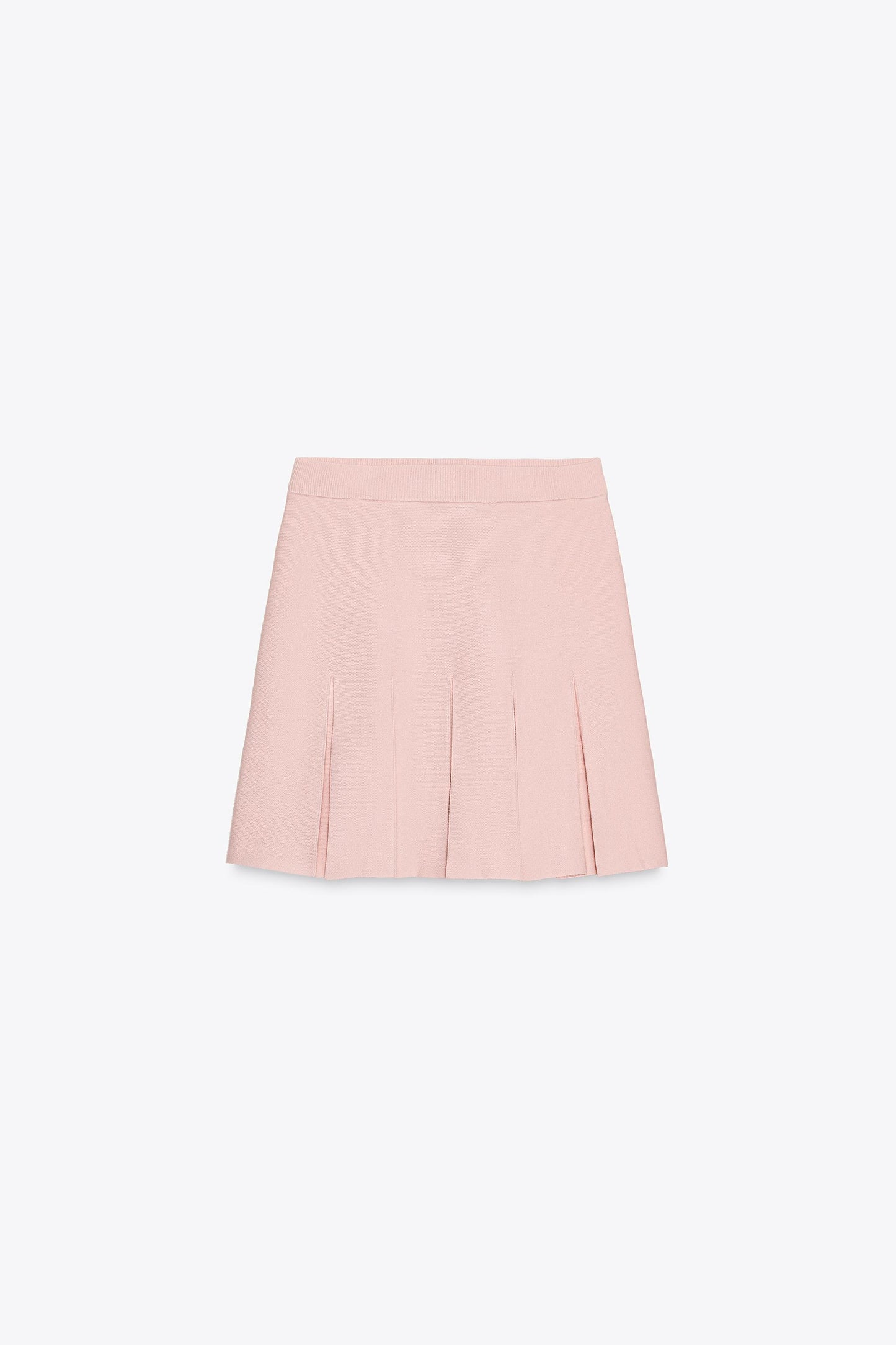 BOX PLEAT KNIT MINI SKIRT