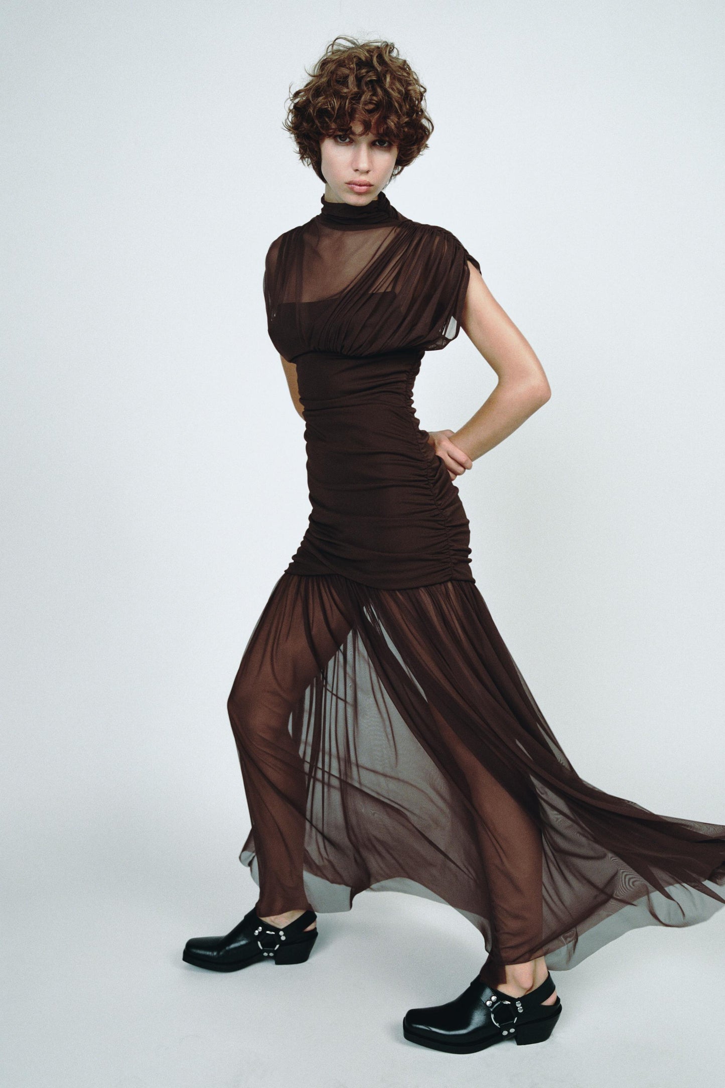 COMBINATION TULLE DRESS