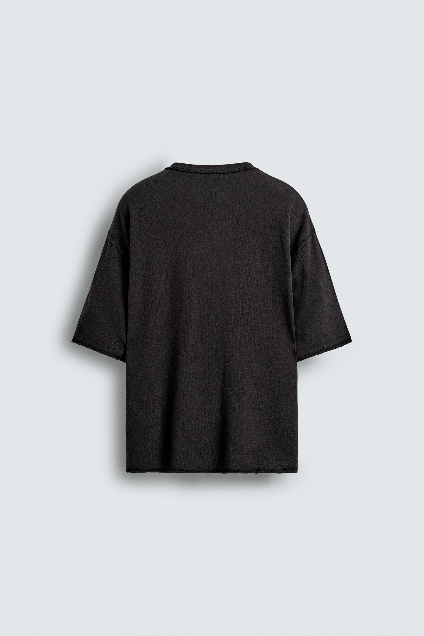 WASHED PRINT KNIT T-SHIRT