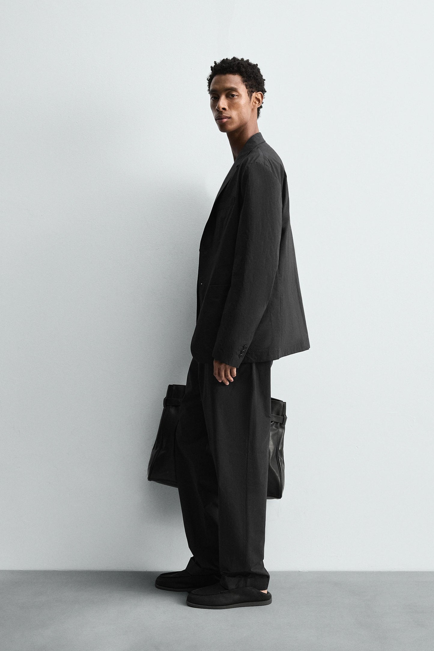 POPLIN SUIT PANTS
