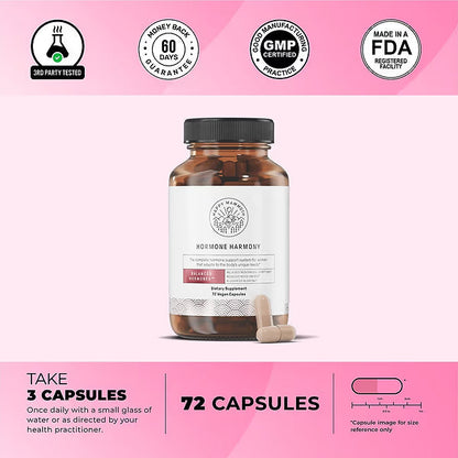 Hormone Harmony for Menopause: Weight Loss Support 72 Vegan Capsules by Happy Mammoth
