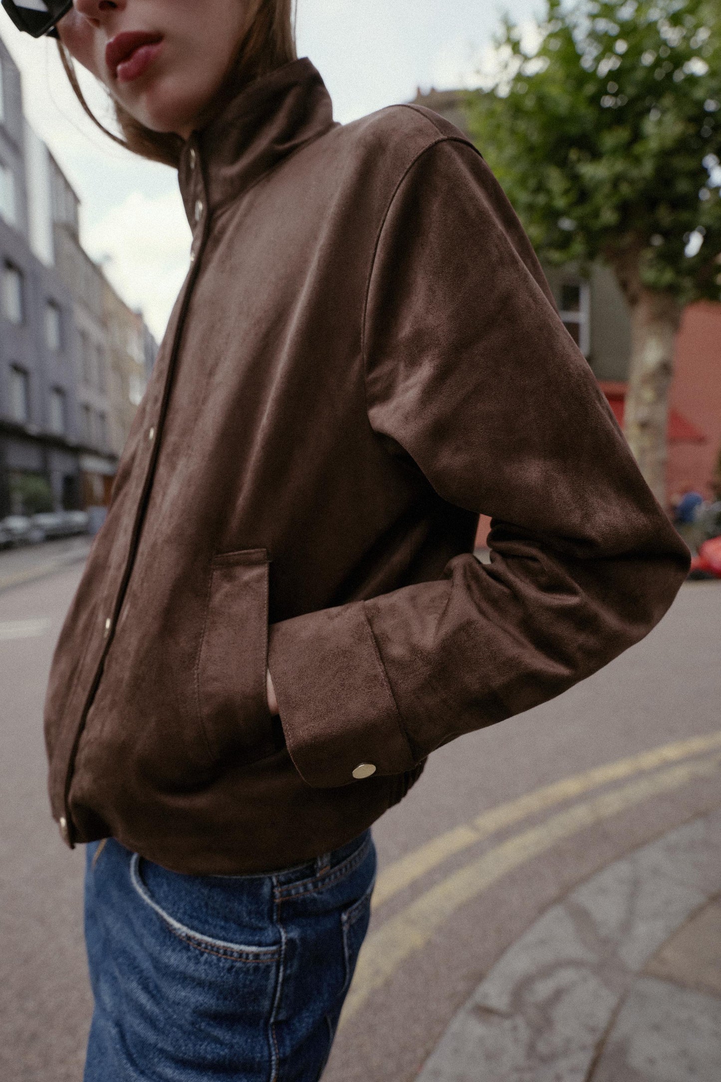 FAUX SUEDE JACKET