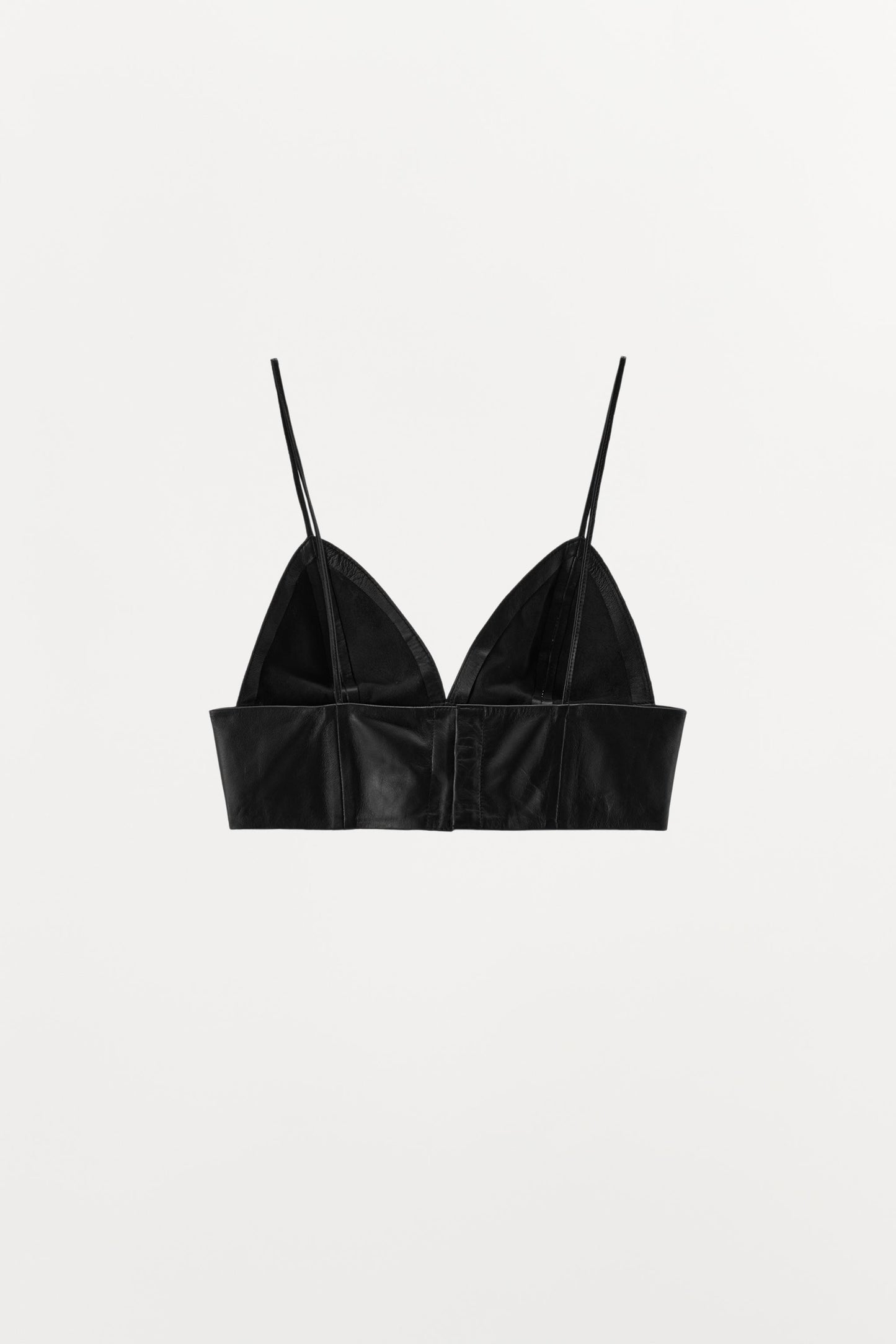 LEATHER TRIANGLE TOP