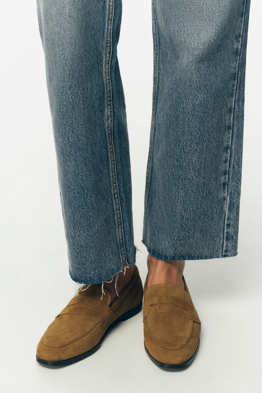 SPLIT LEATHER LOAFERS